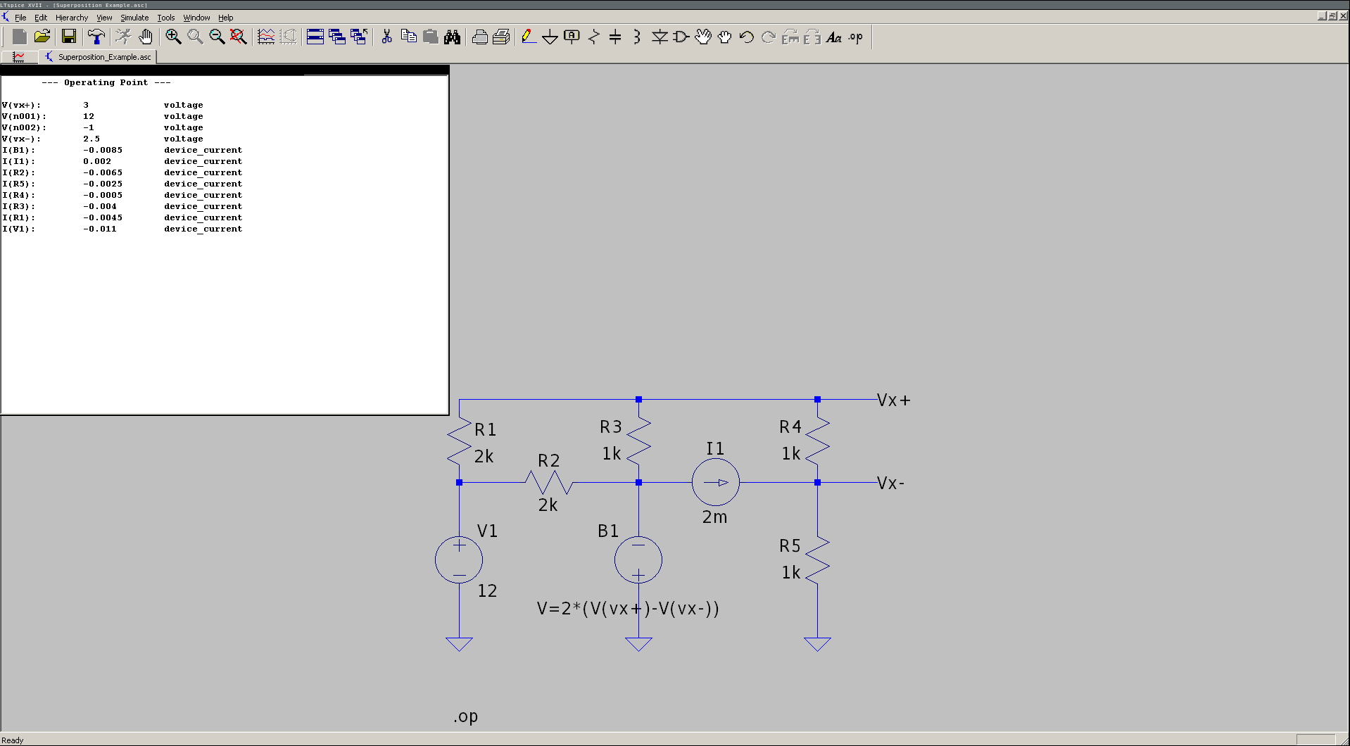 Checking the numbers with LTSpice.